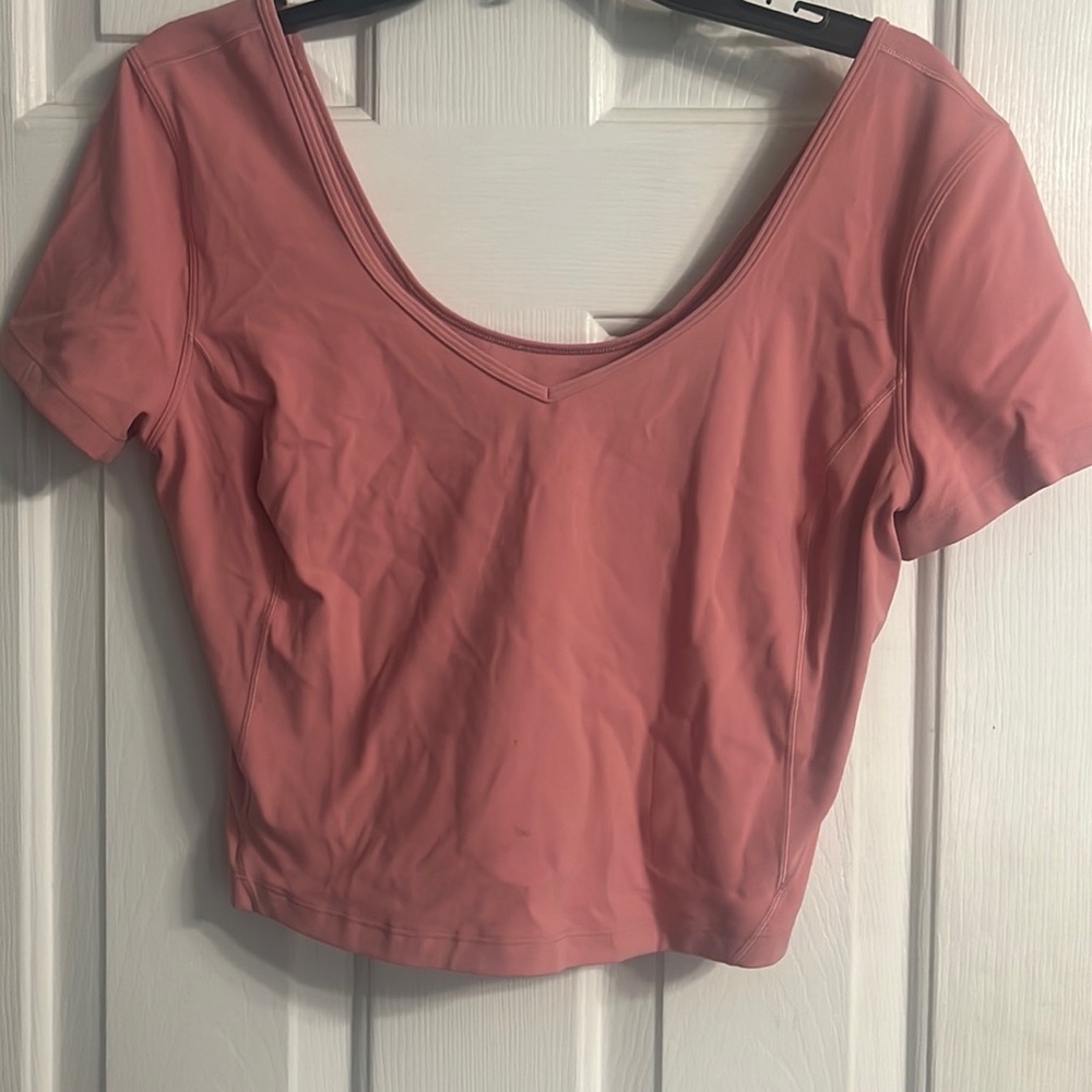 Pink lulu align t-shirt thing
